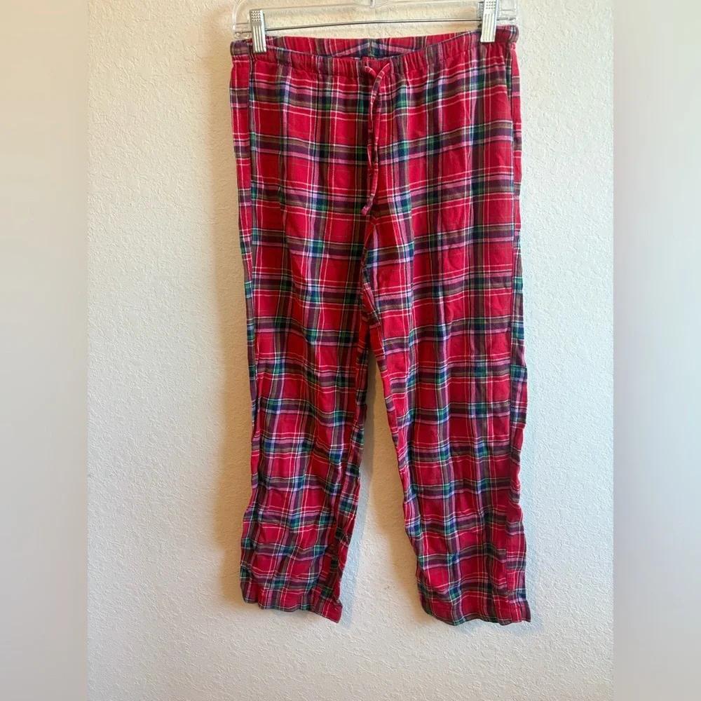 Ralph Lauren Red Green Plaid Flannel Pajama Set Size Small